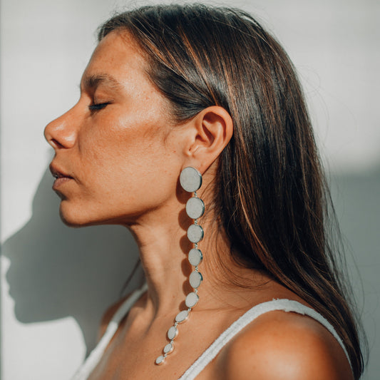 925 Sterling Silver and jade Earrings, Sterling Silver jewelry, Jade Stone Jewelry, Handmade jewelry in Guatemala, Sustainable jewelry