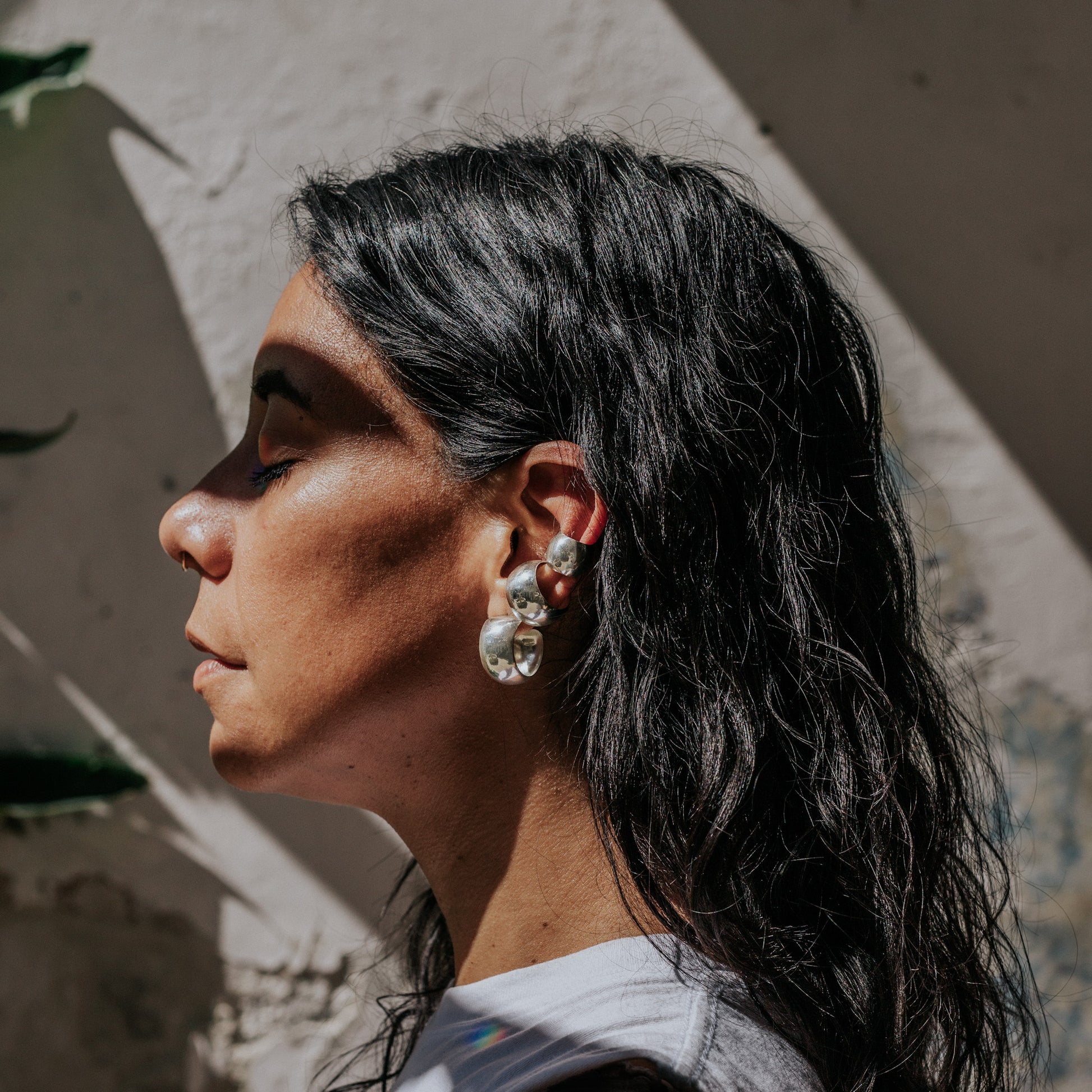 925 Sterling silver ear cuffs handmade in Antigua Guatemala