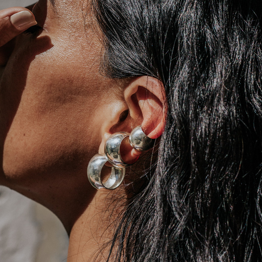 925 Sterling silver ear cuffs handmade in Antigua Guatemala
