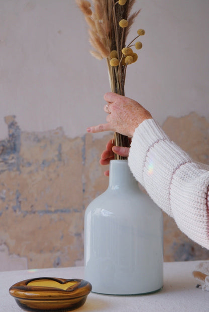 glass vase handmade in guatemala brand xibalba