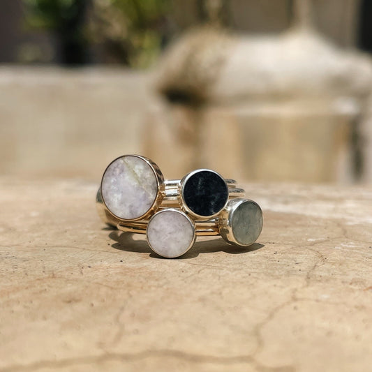 925 Sterling Silver and jade Ring, Sterling Silver jewelry, Jade Stone Jewelry, Handmade jewelry in Guatemala, Sustainable jewelry