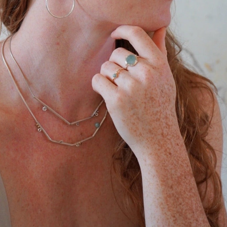 jade and silver ring for women brand xibalba