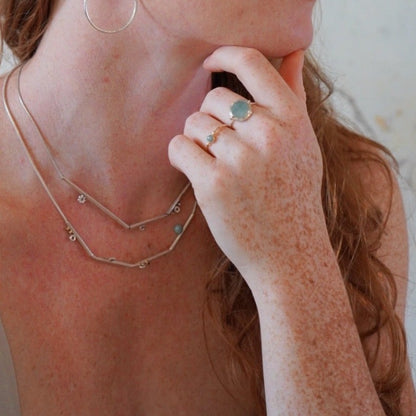 jade and silver ring for women brand xibalba