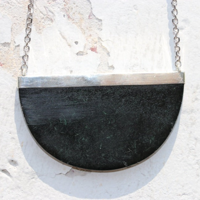 black jade half circle necklace xibalba guatemala