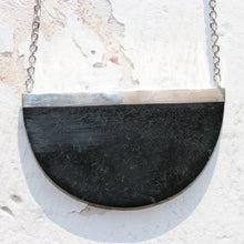 Load image into Gallery viewer, black jade half circle necklace xibalba guatemala
