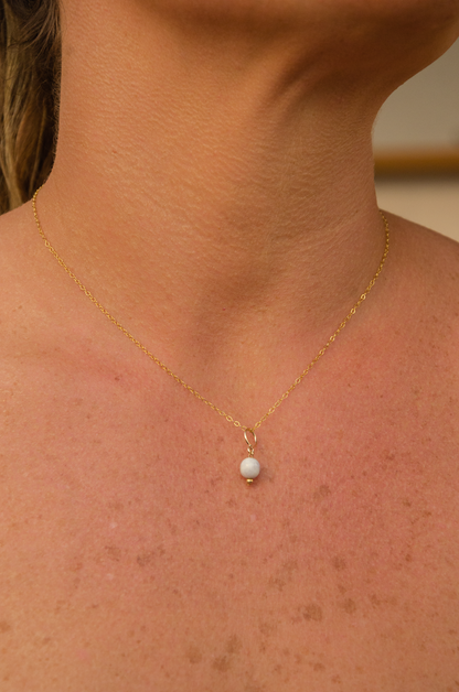 minimalist White jade and gold filled necklace brand xibalba